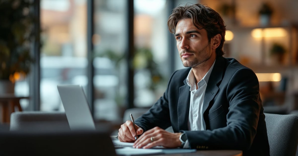 Traducteur anglais français : personne travaillant sur un ordinateur avec des textes en anglais et en français