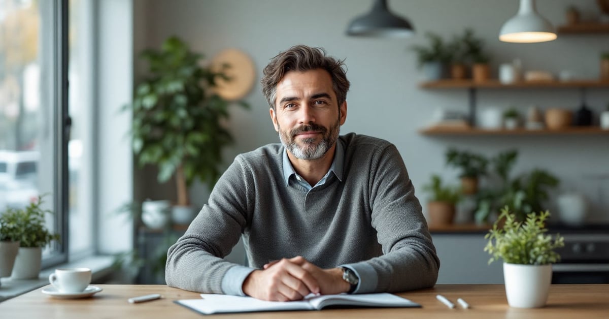 Personne utilisant un traducteur en ligne sur un ordinateur portable dans un environnement moderne